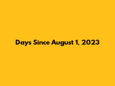 Days Since August 1, 2023