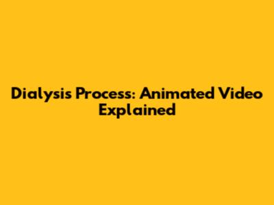 Dialysis Process: Animated Video Explained