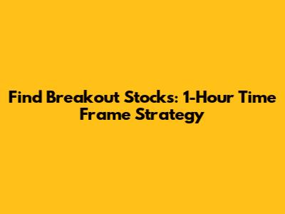 Find Breakout Stocks: 1-Hour Time Frame Strategy