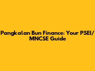 Pangkalan Bun Finance: Your PSEI/MNCSE Guide