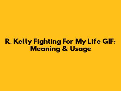 R. Kelly 'Fighting For My Life' GIF: Meaning & Usage